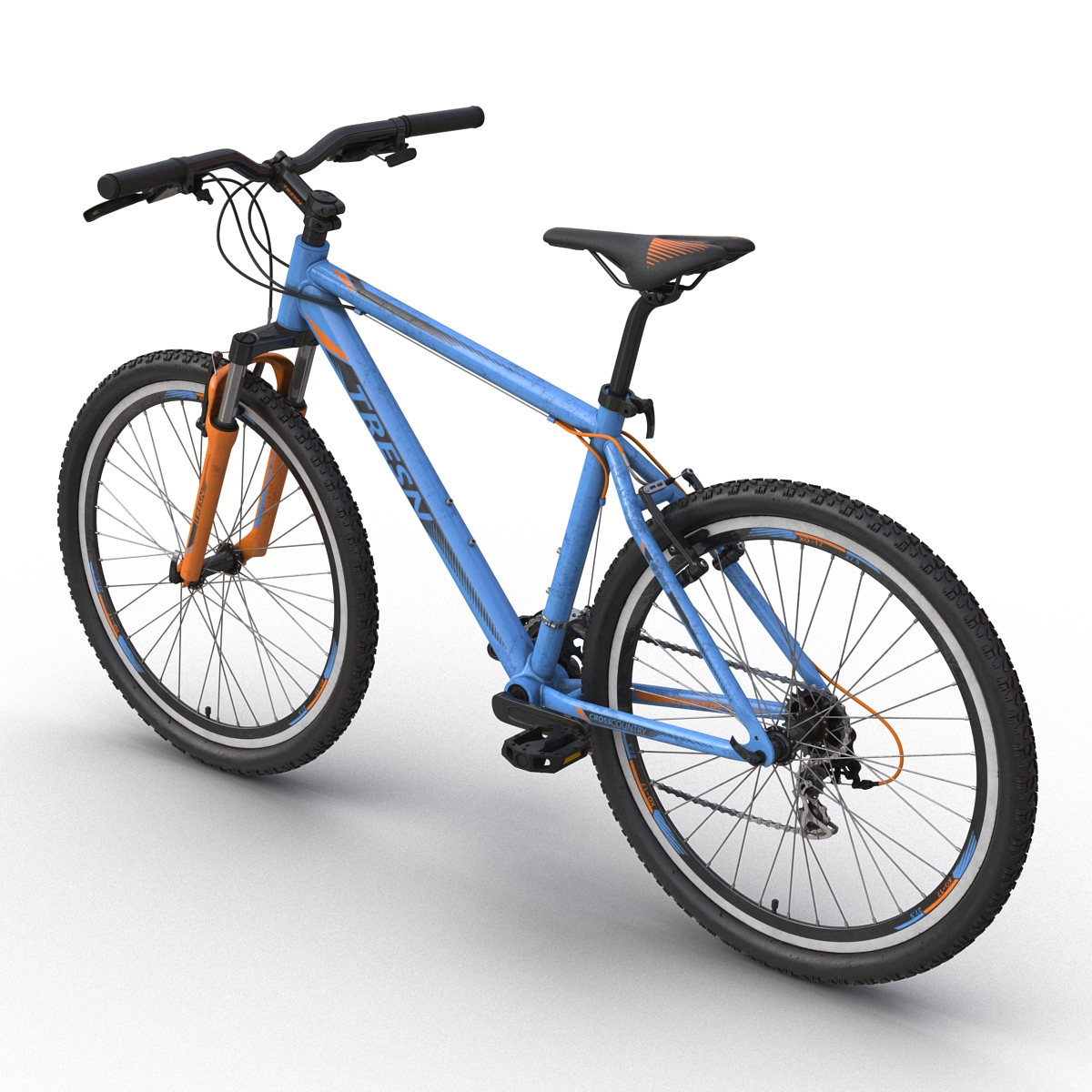 3D model Mountain Bike Blue Rigged