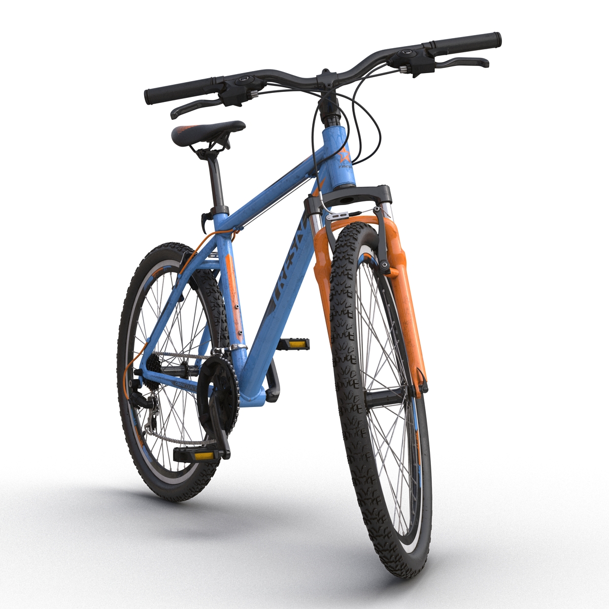 3D model Mountain Bike Blue Rigged