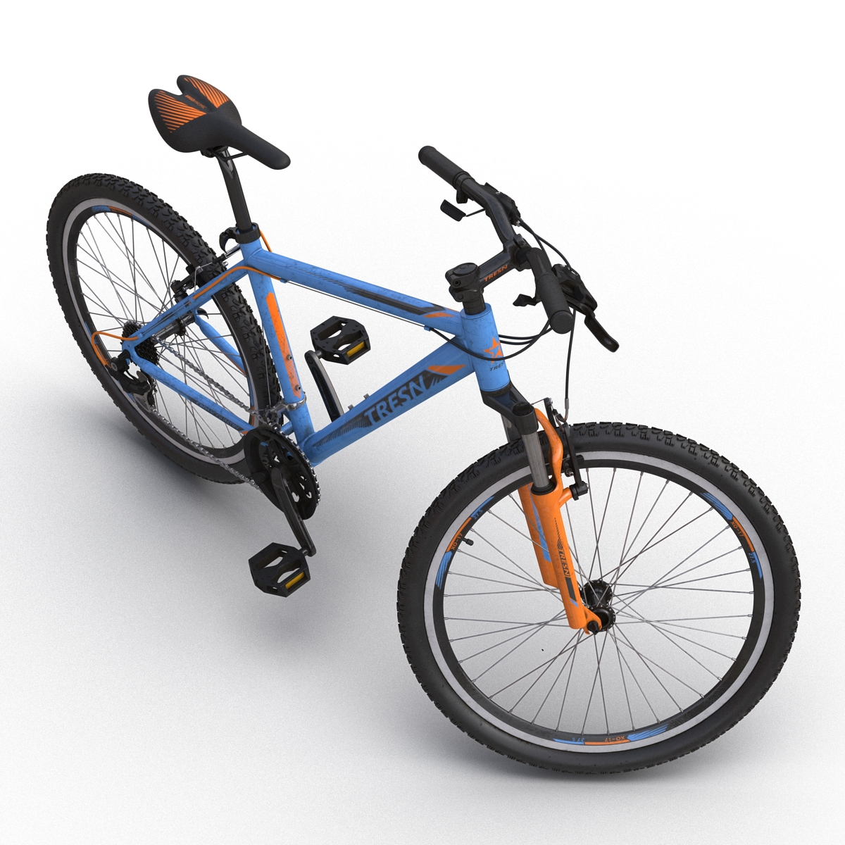 3D model Mountain Bike Blue Rigged