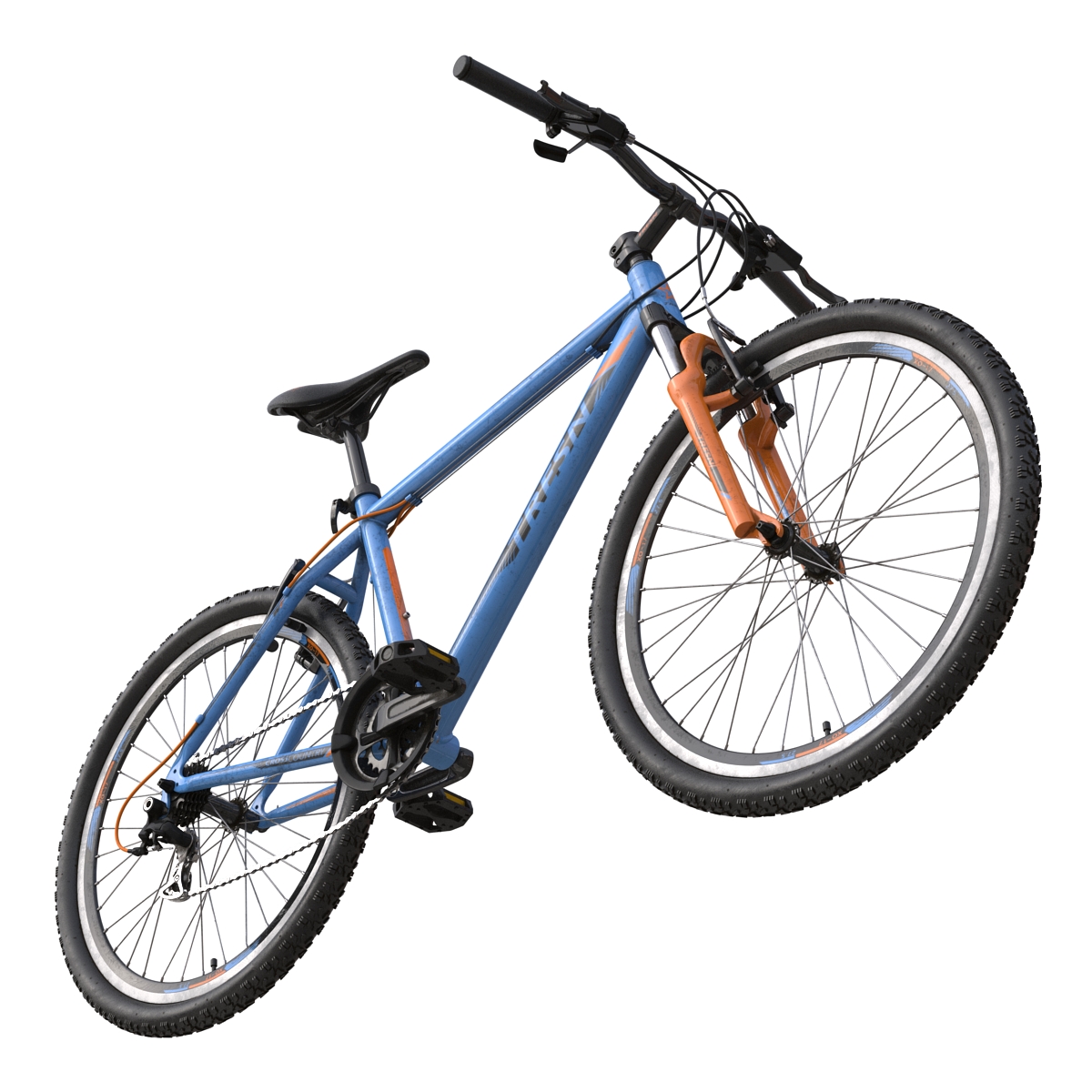 3D model Mountain Bike Blue Rigged