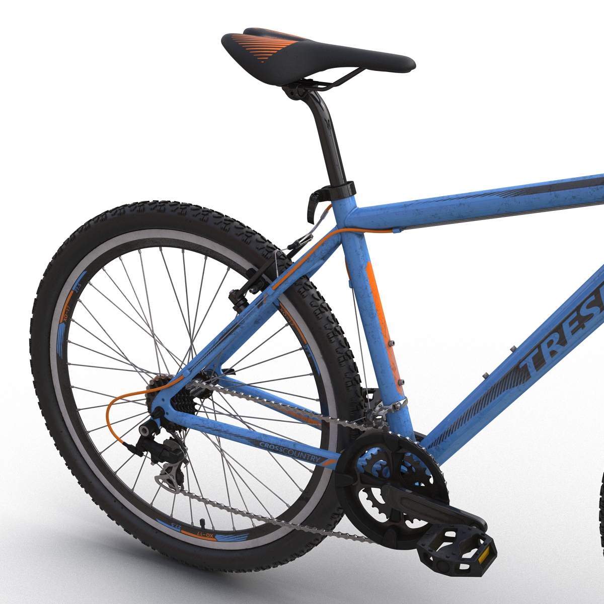 3D model Mountain Bike Blue Rigged