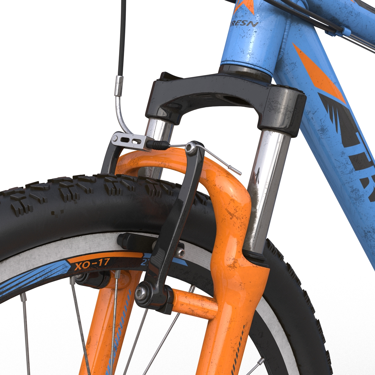 3D model Mountain Bike Blue Rigged