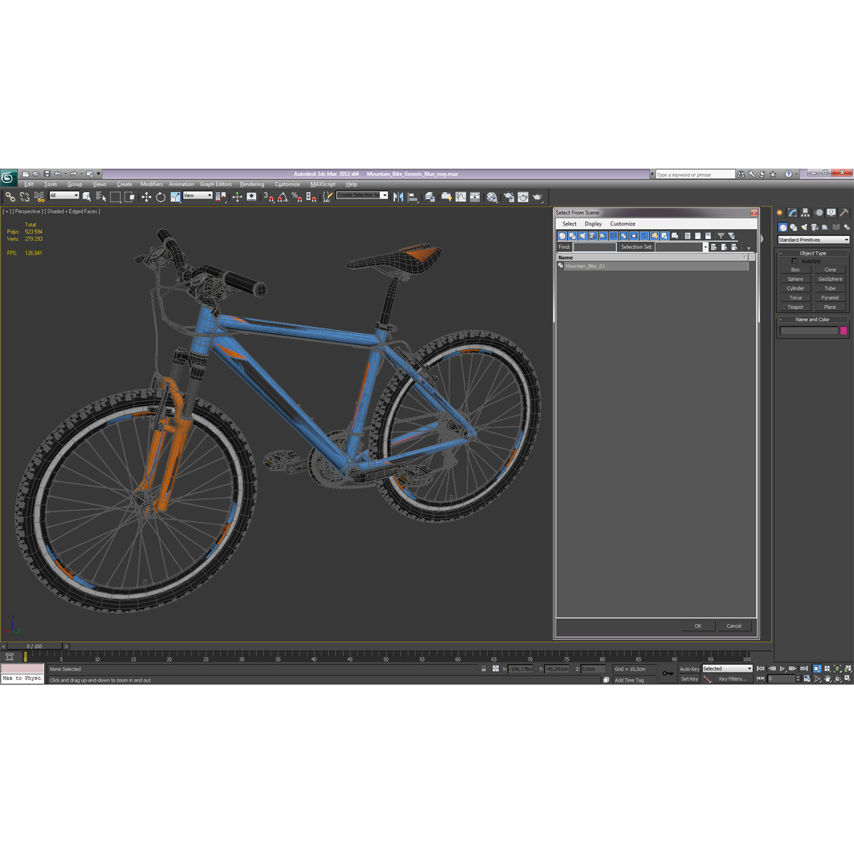 3D Mountain Bike Generic Blue