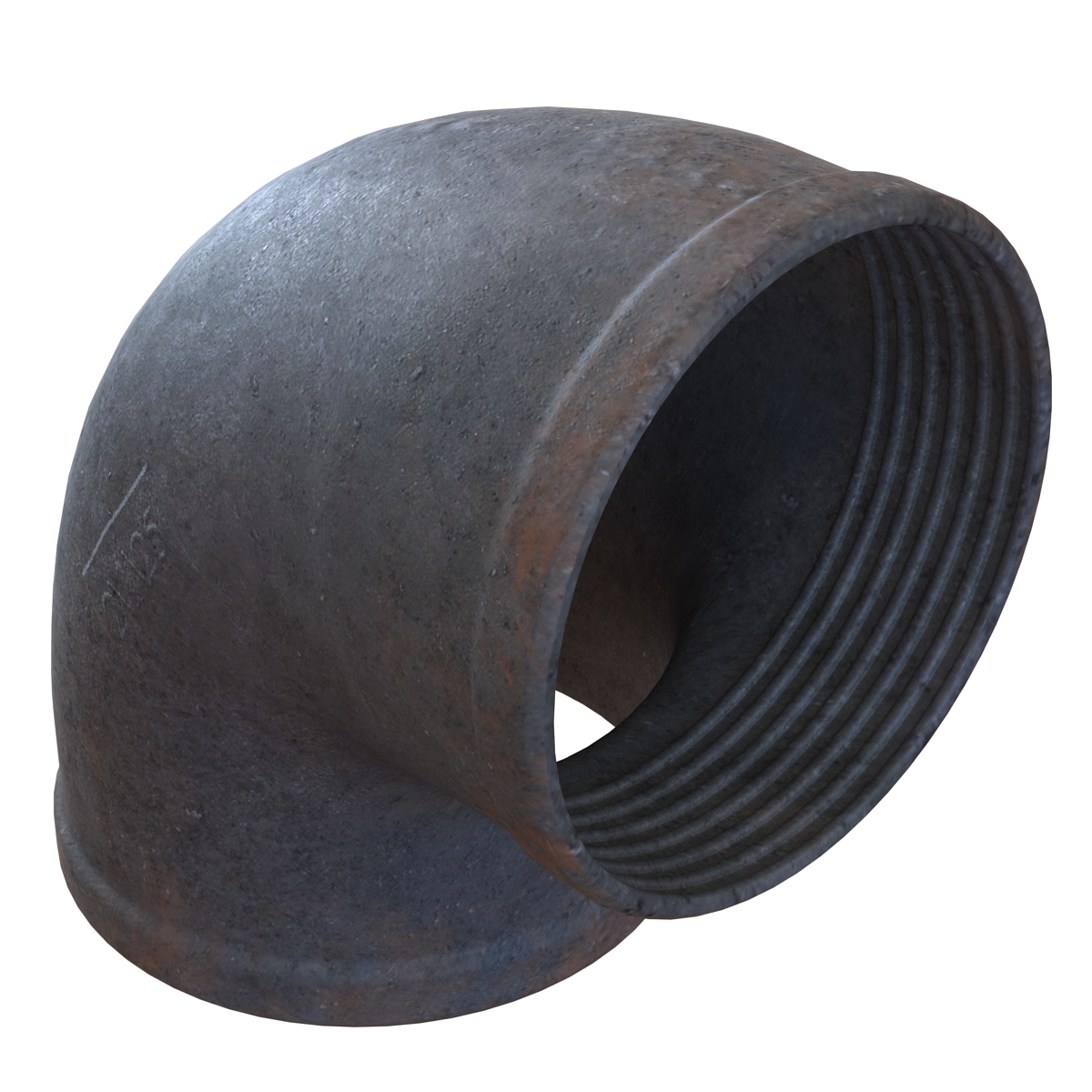 Iron Pipe Elbow 2 3D