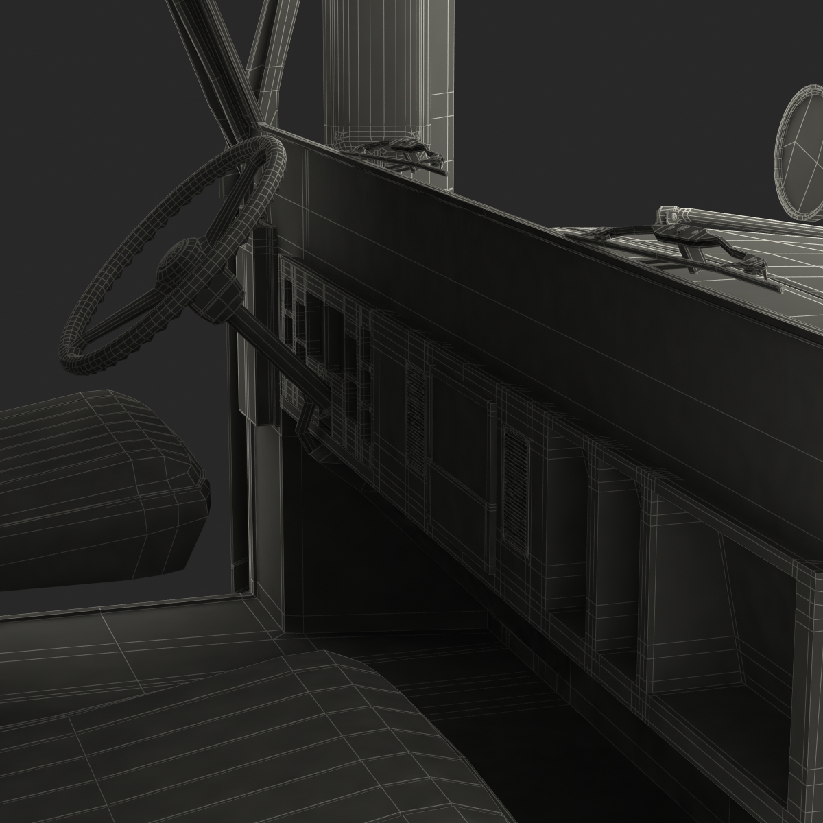 Armored Cash Transport Car Simple Interior 3D