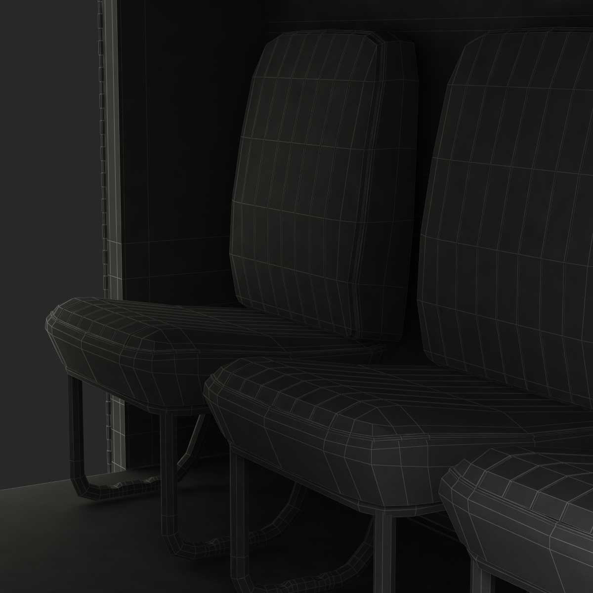 Armored Cash Transport Car Simple Interior 3D