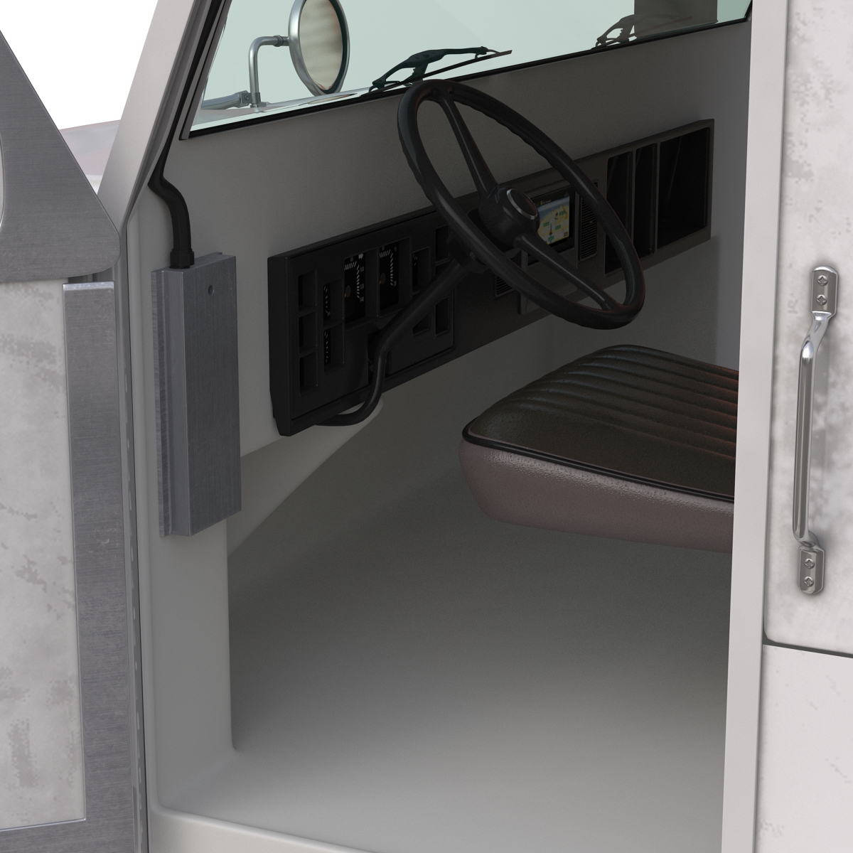 Armored Cash Transport Car Simple Interior 3D