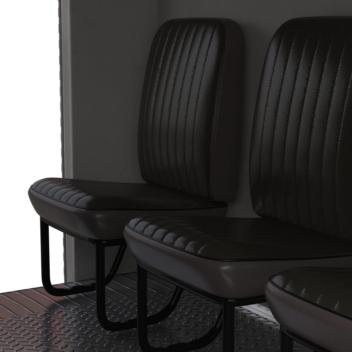 Armored Cash Transport Car Simple Interior 3D