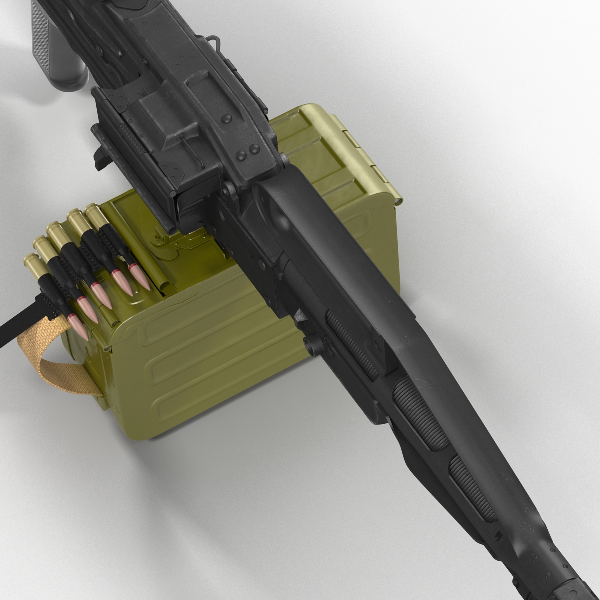 Russian Light Machine Gun Pecheneg 3D model