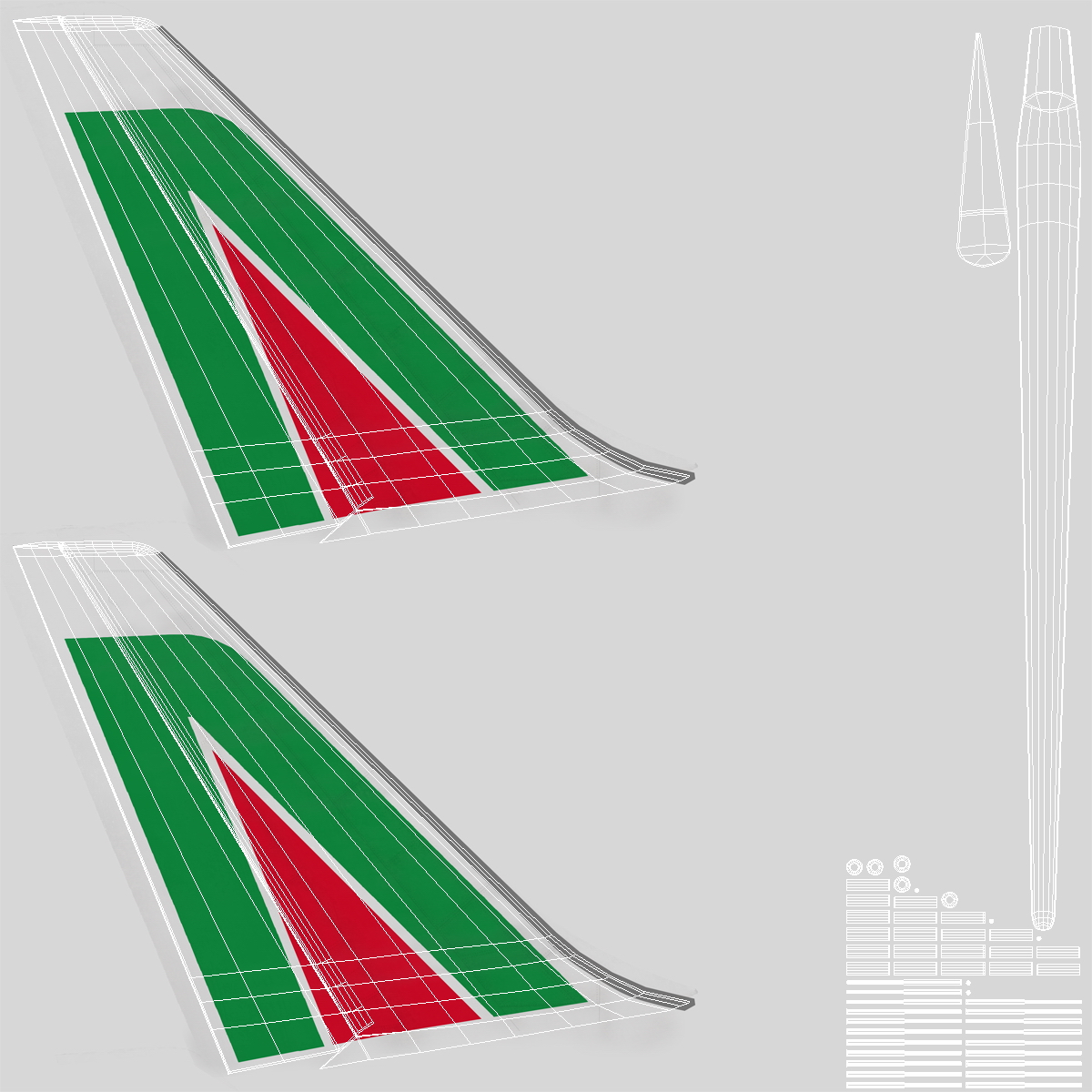 3D Boeing 767 300 Alitalia model