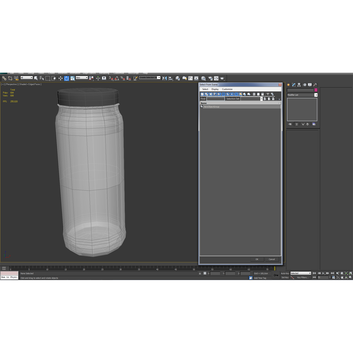 3D Glass Jar 5