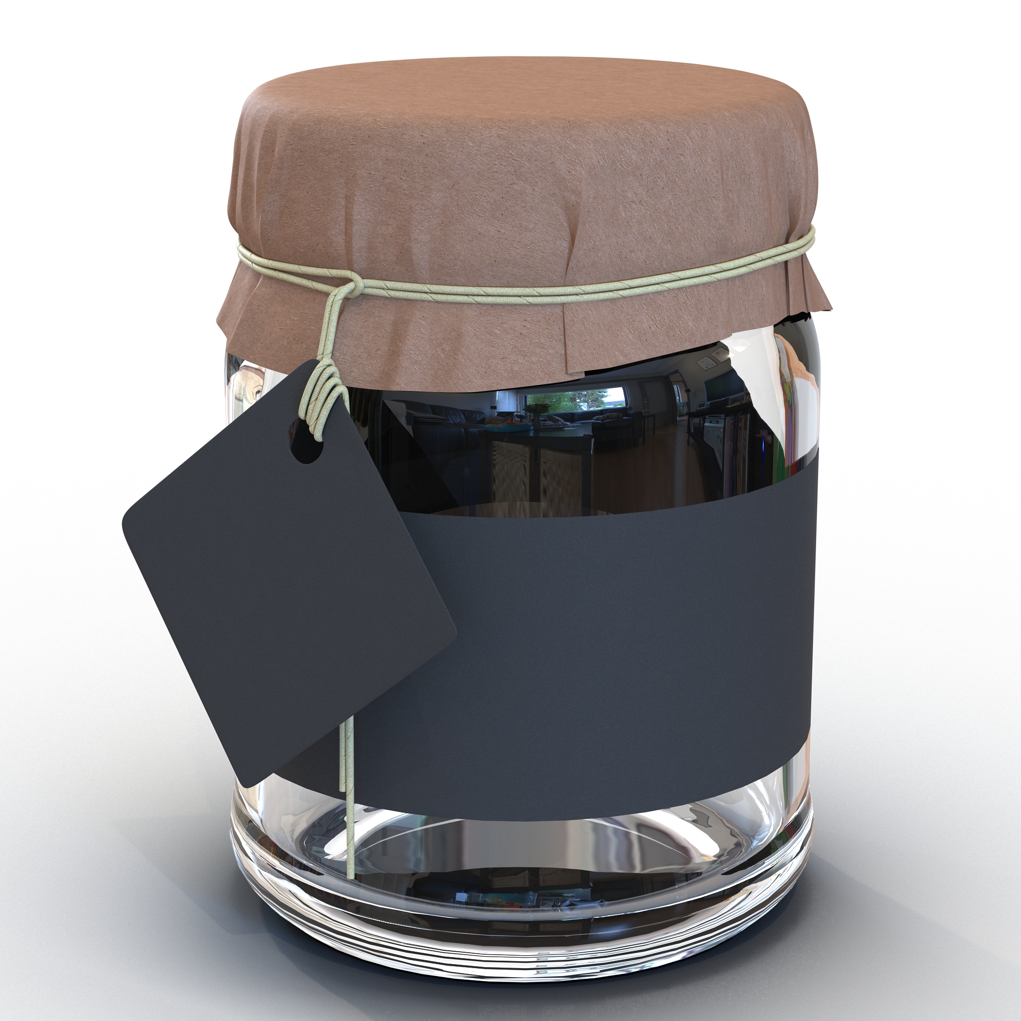 3D Glass Jar 3