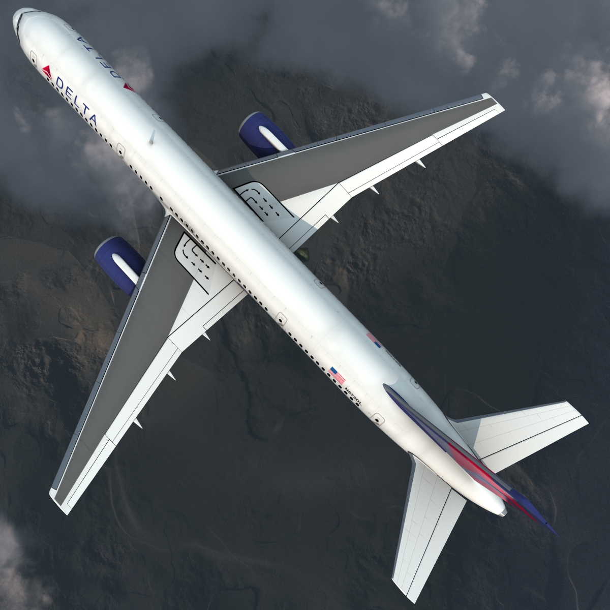 3D model Boeing 757 200 Delta Air Lines