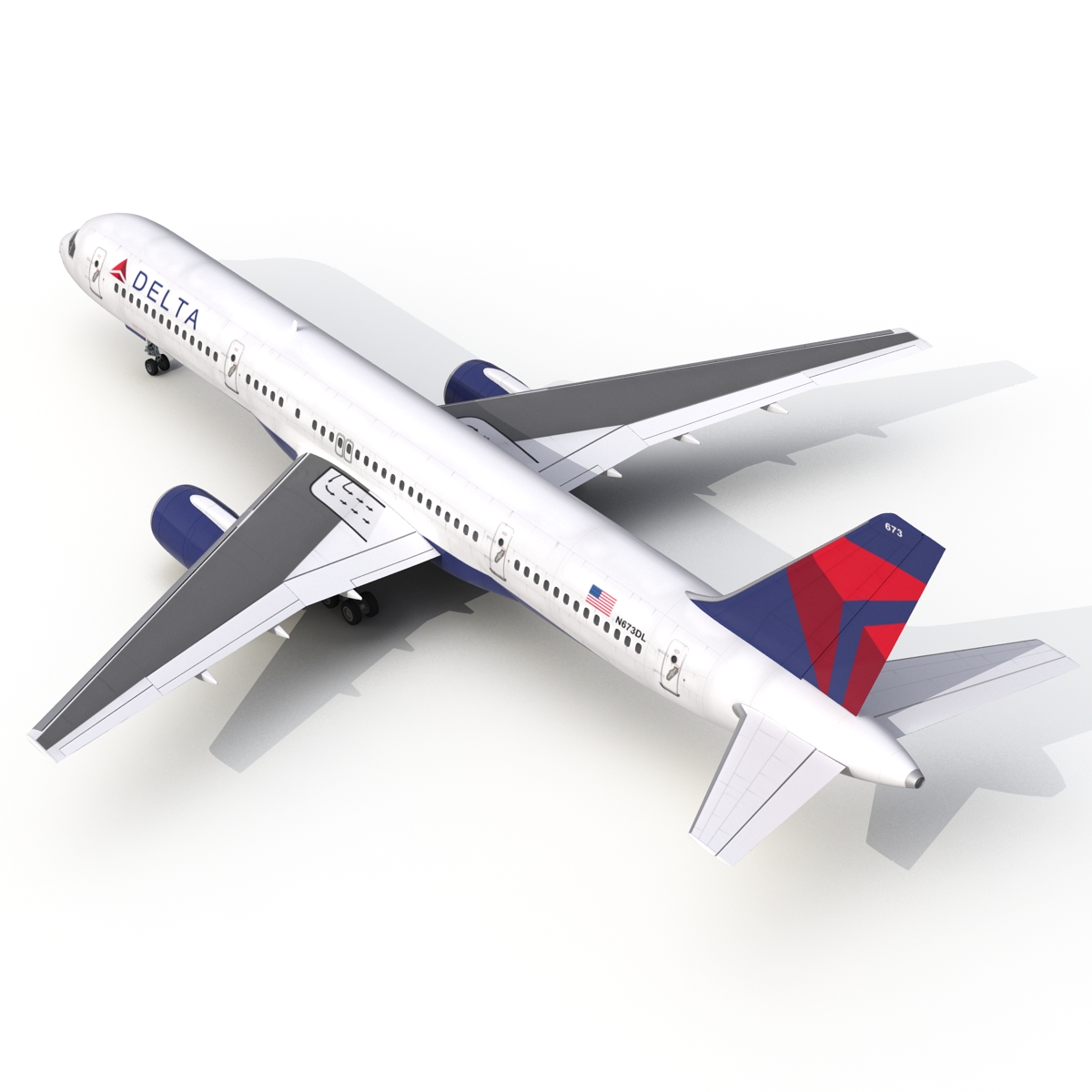 3D model Boeing 757 200 Delta Air Lines