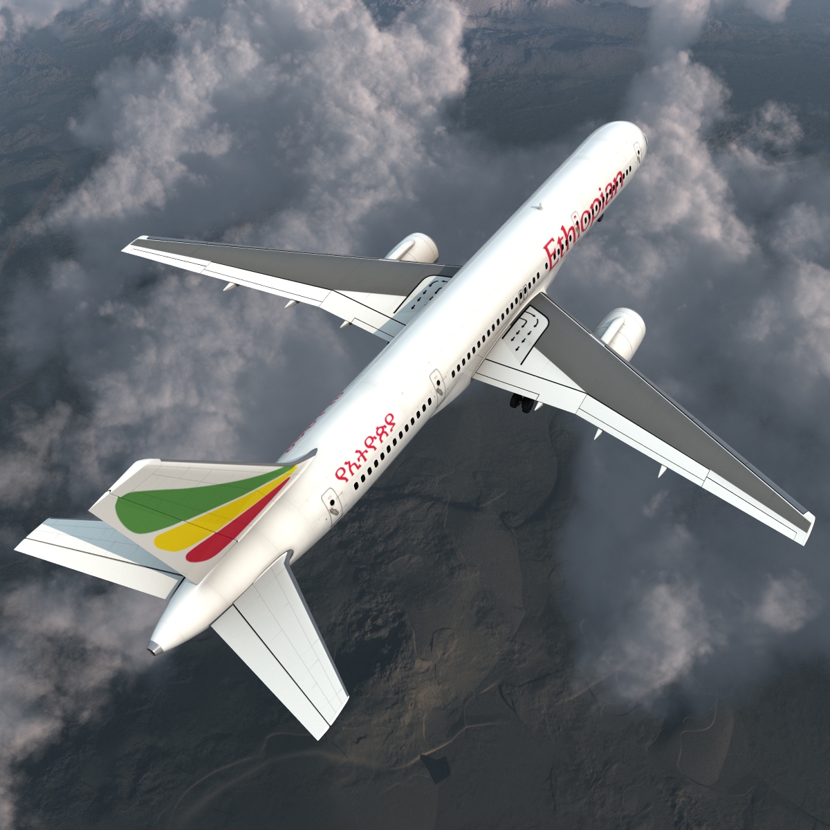 3D Boeing 757 200 Ethiopian Airlines model