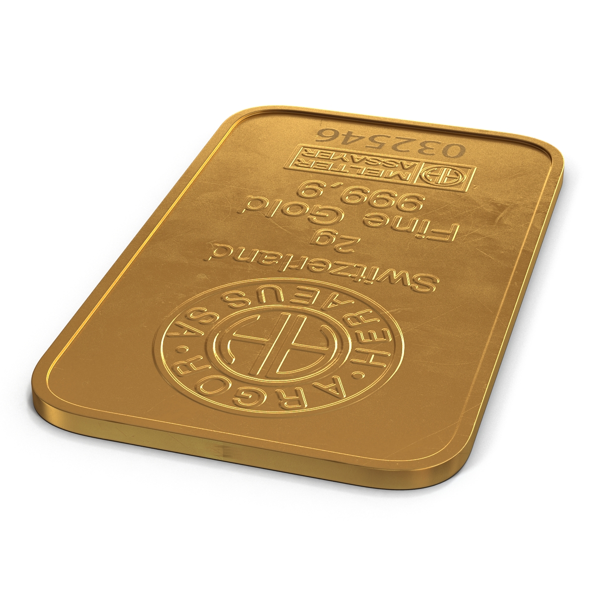 3D Gold Bar 2g