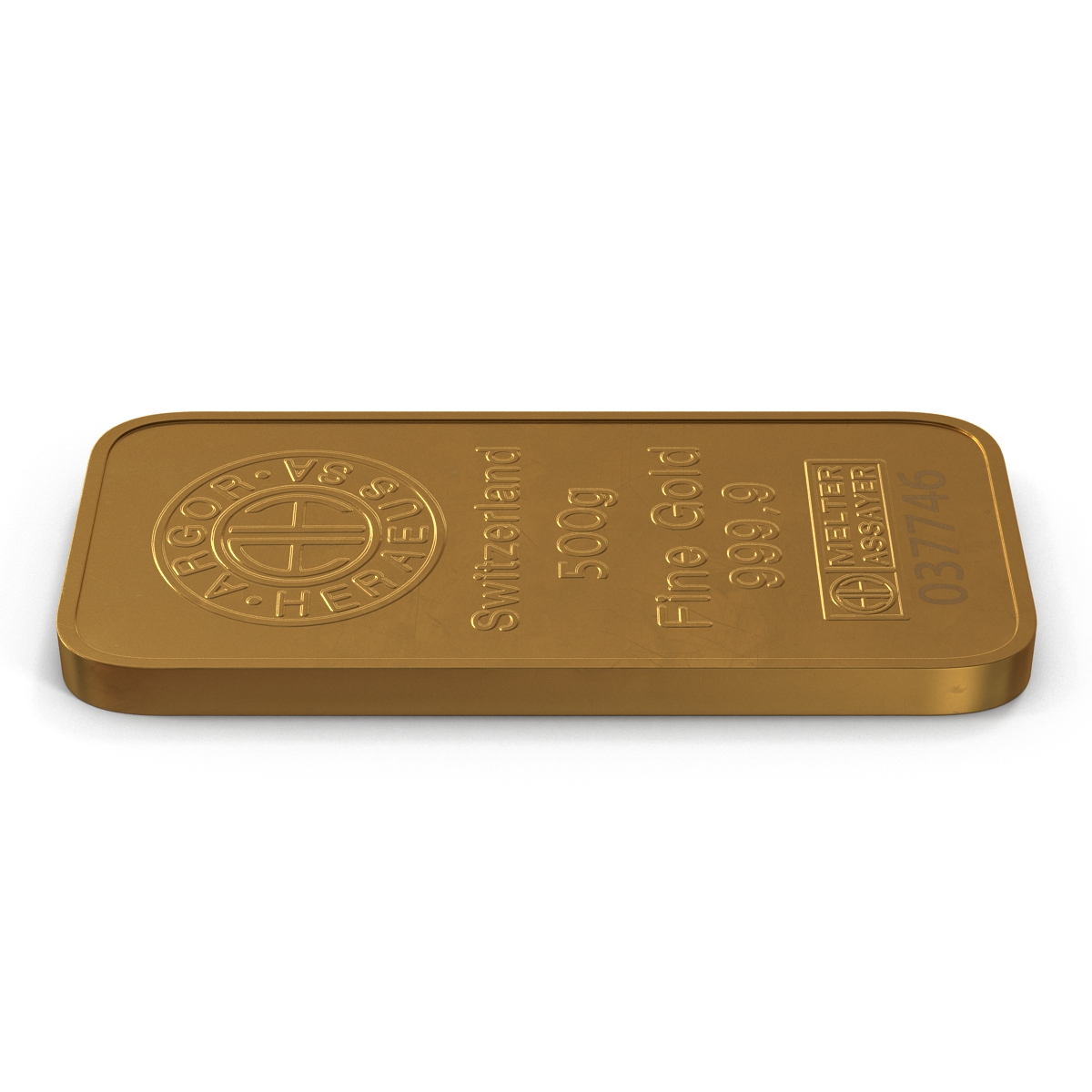 3D Gold Bar 500g model