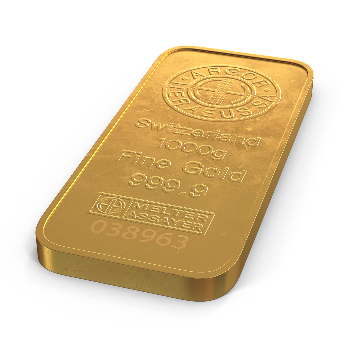 Gold Bar 1000g 3D model