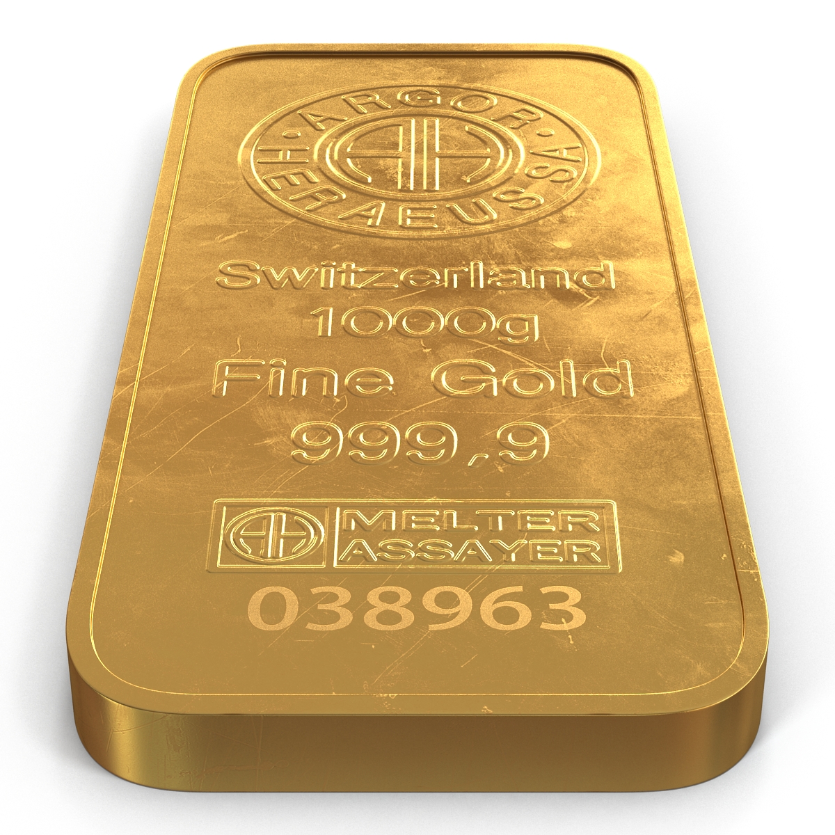 Gold Bar 1000g 3D model