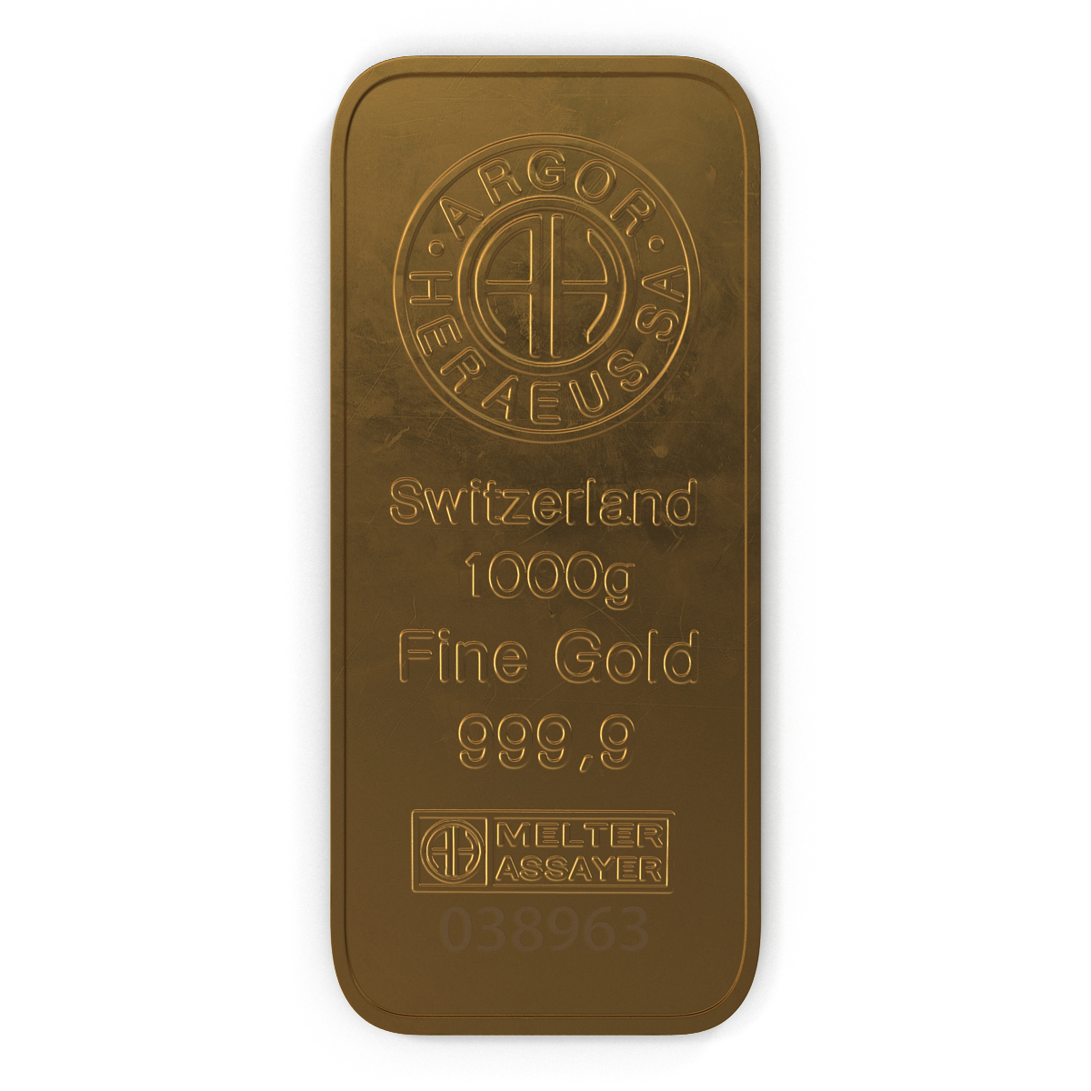 Gold Bar 1000g 3D model