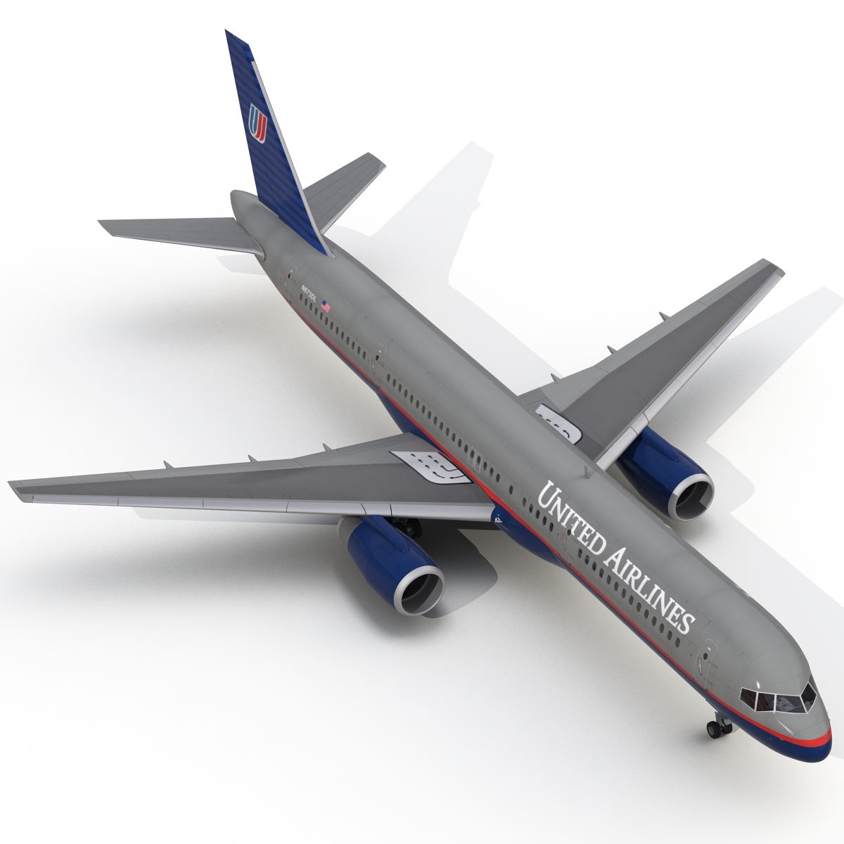 3D model Boeing 757 200 United Airlines