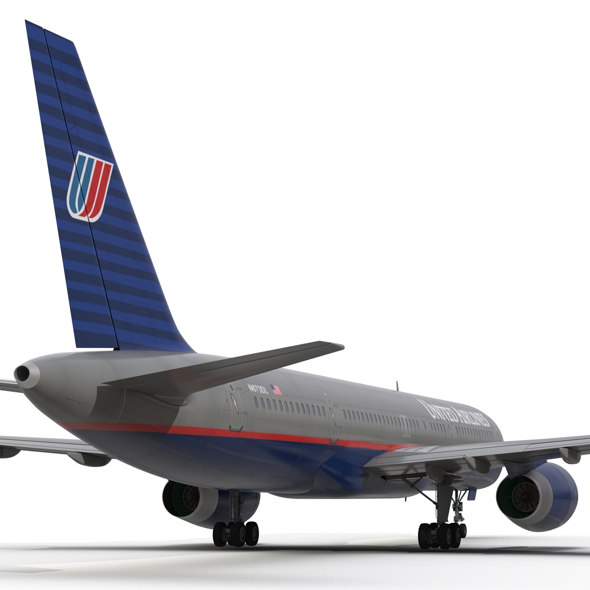 3D model Boeing 757 200 United Airlines