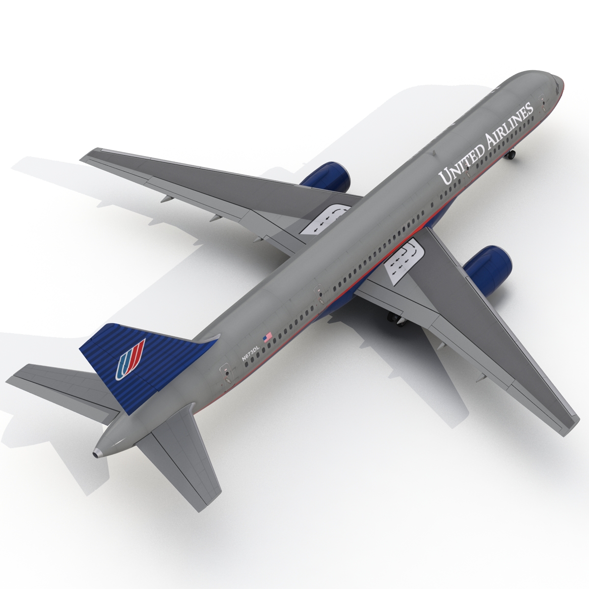 3D model Boeing 757 200 United Airlines