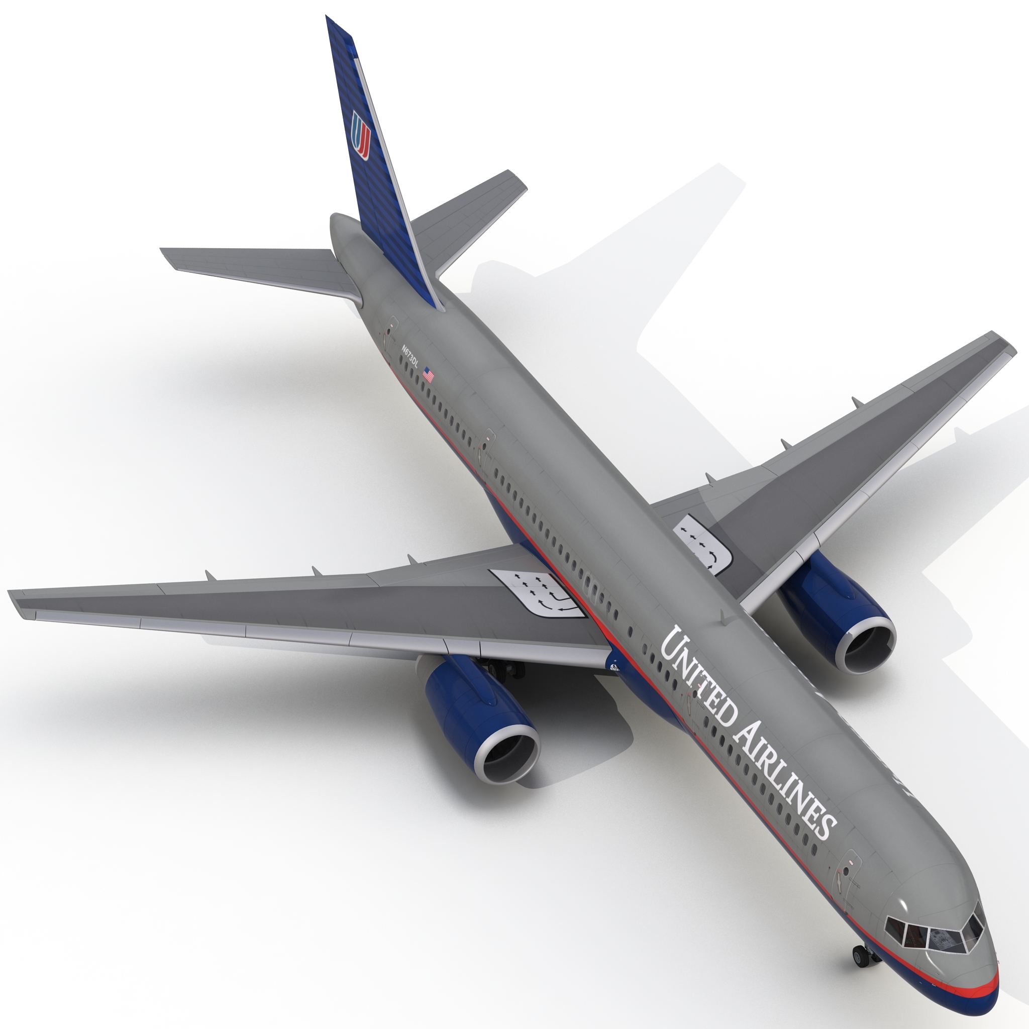 3D model Boeing 757 200 United Airlines