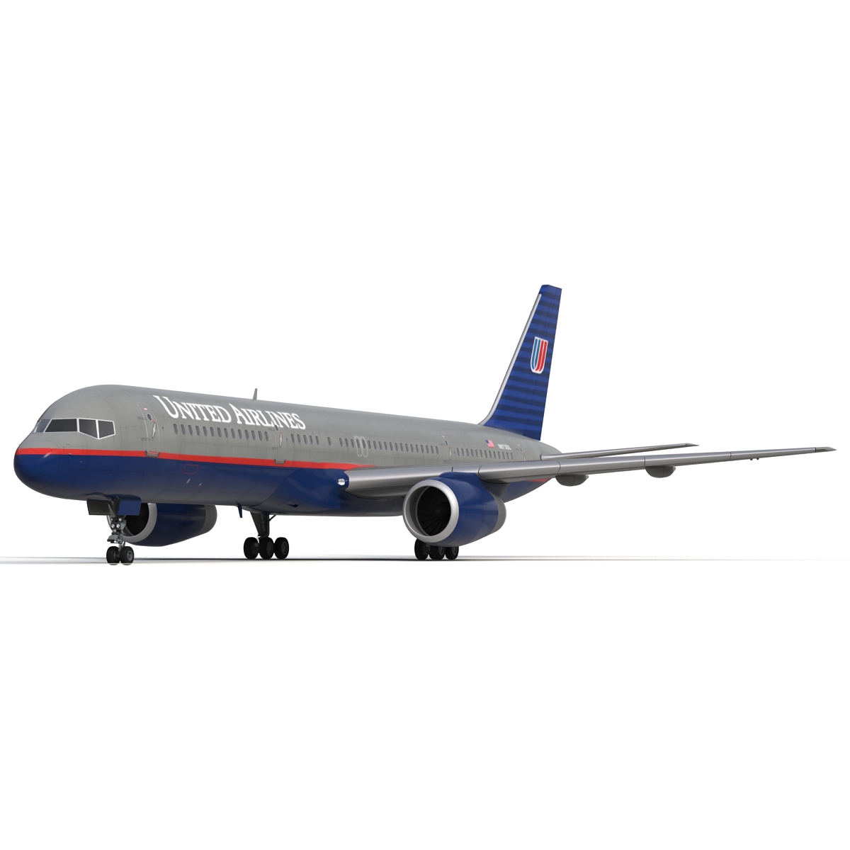 3D model Boeing 757 200 United Airlines