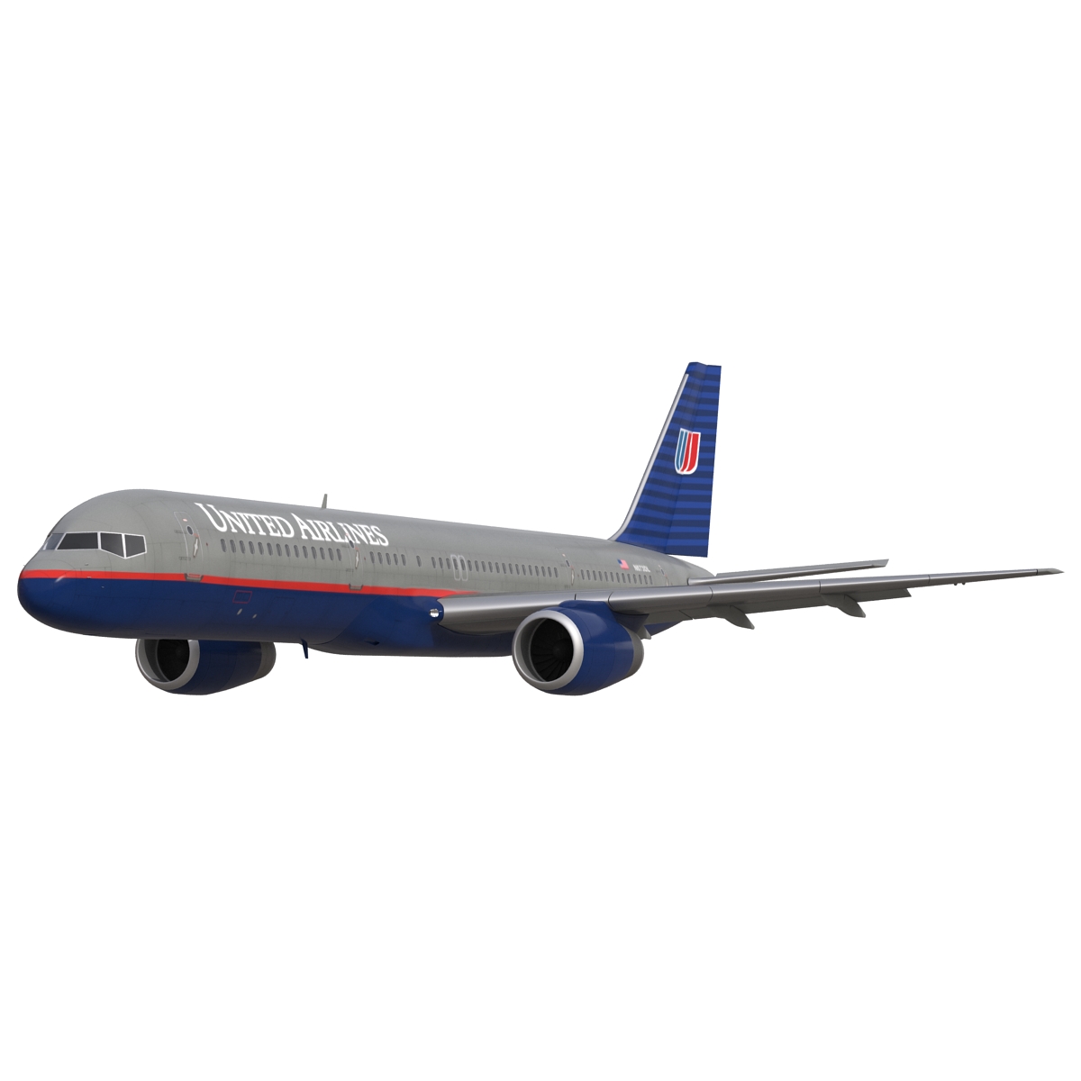 3D model Boeing 757 200 United Airlines