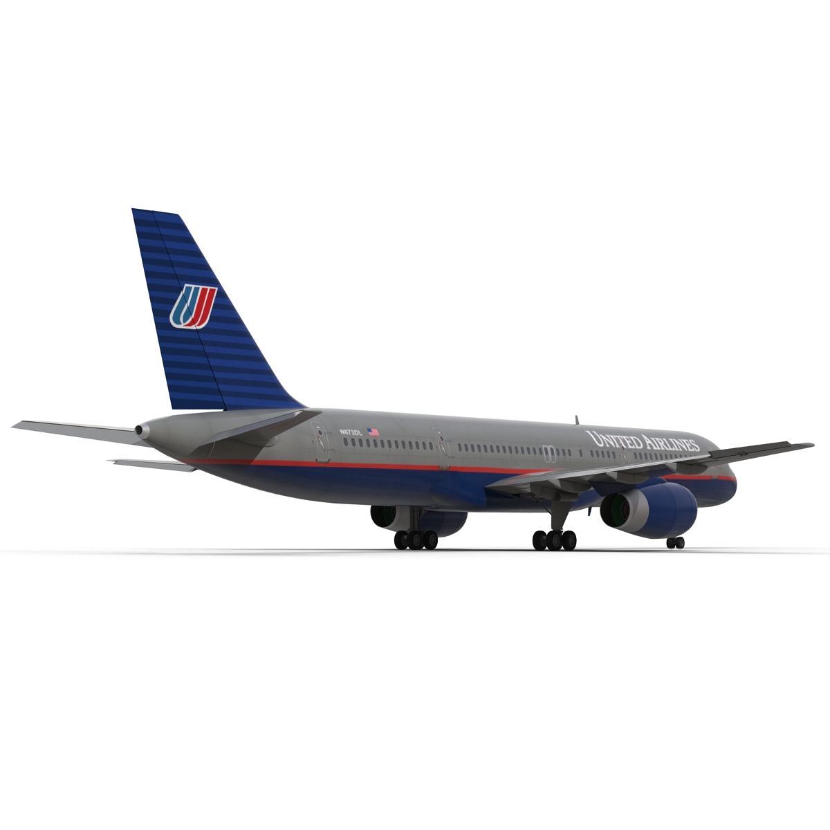 3D model Boeing 757 200 United Airlines