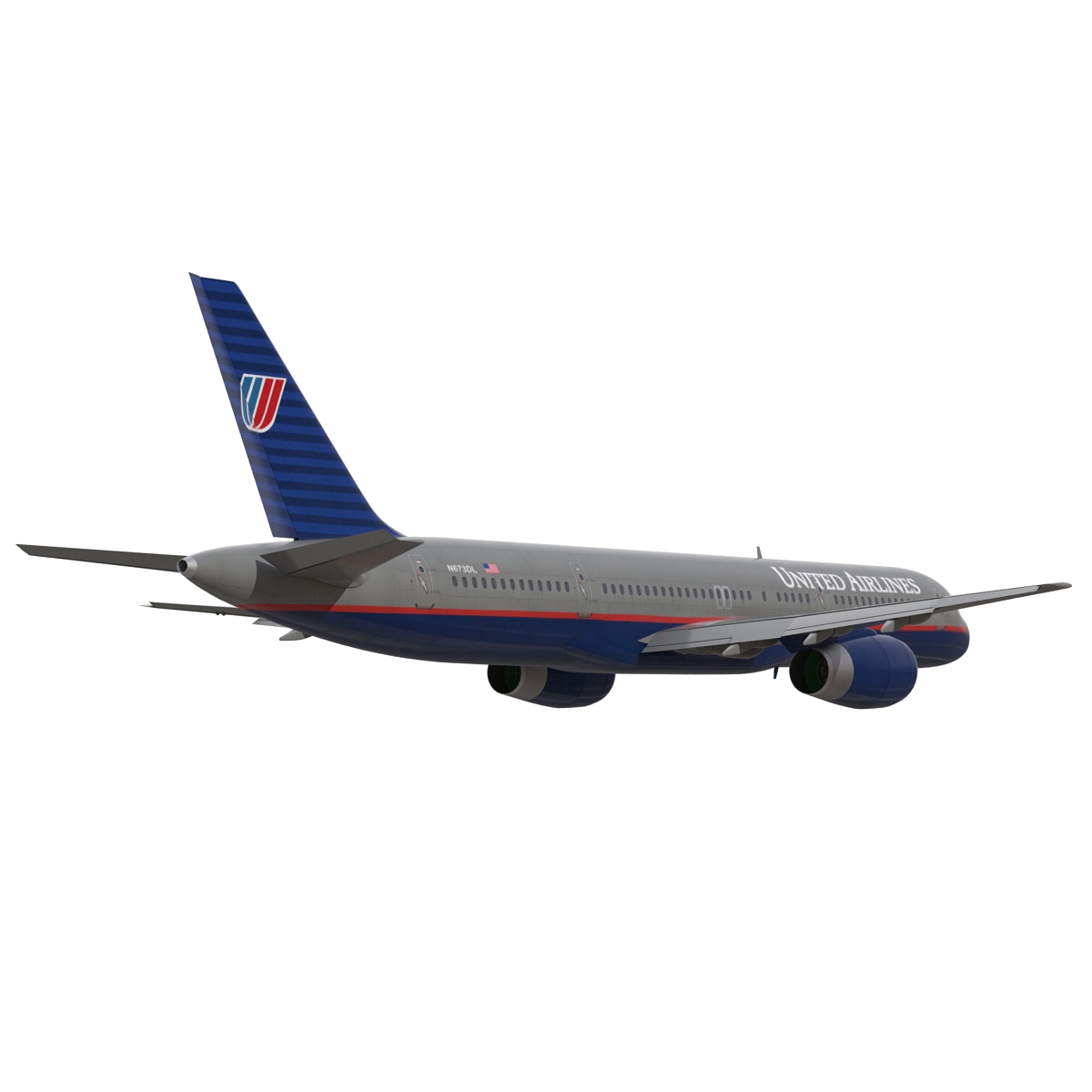 3D model Boeing 757 200 United Airlines