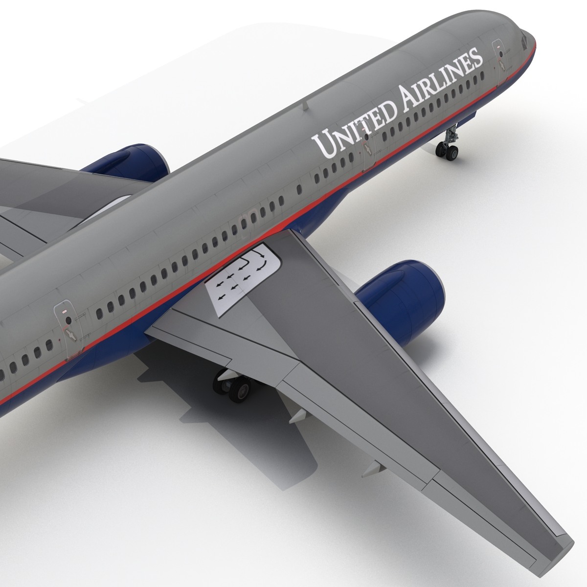 3D model Boeing 757 200 United Airlines