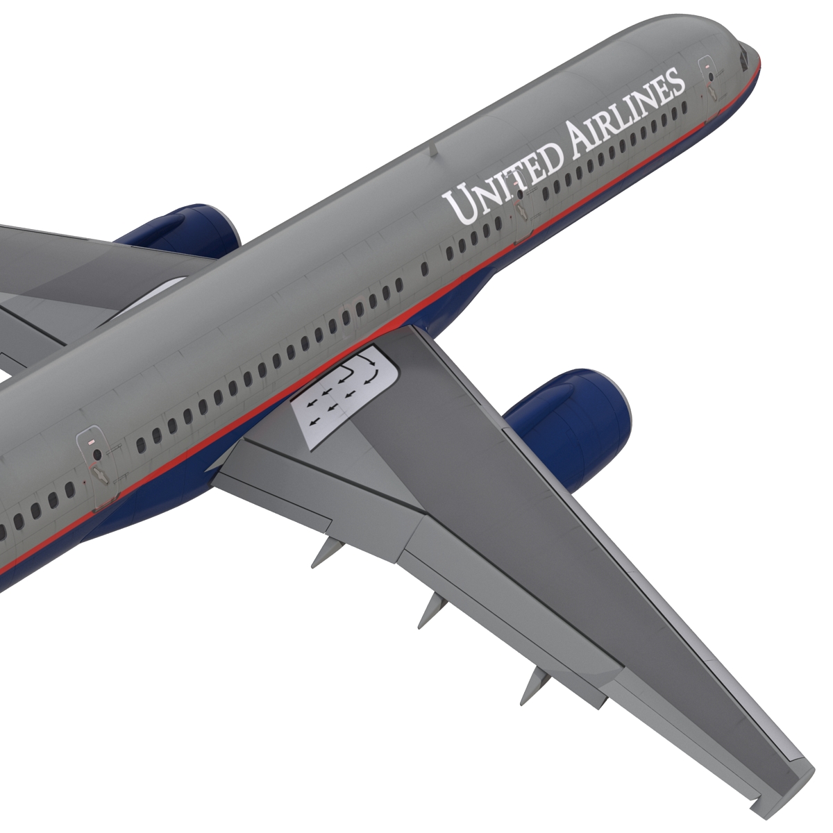 3D model Boeing 757 200 United Airlines