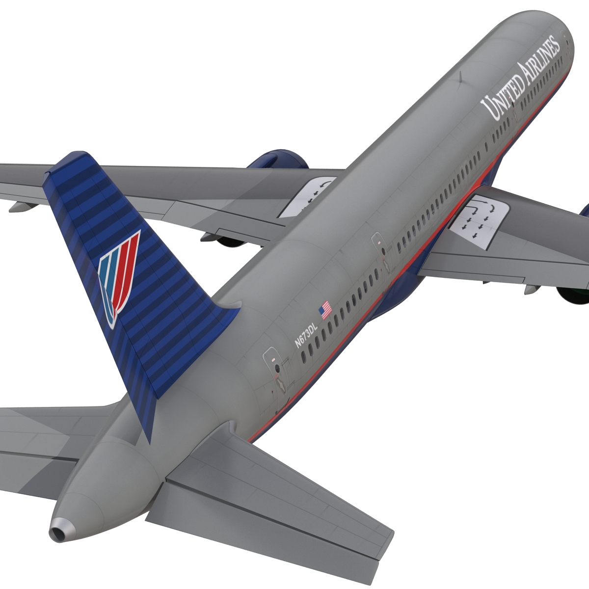 3D model Boeing 757 200 United Airlines