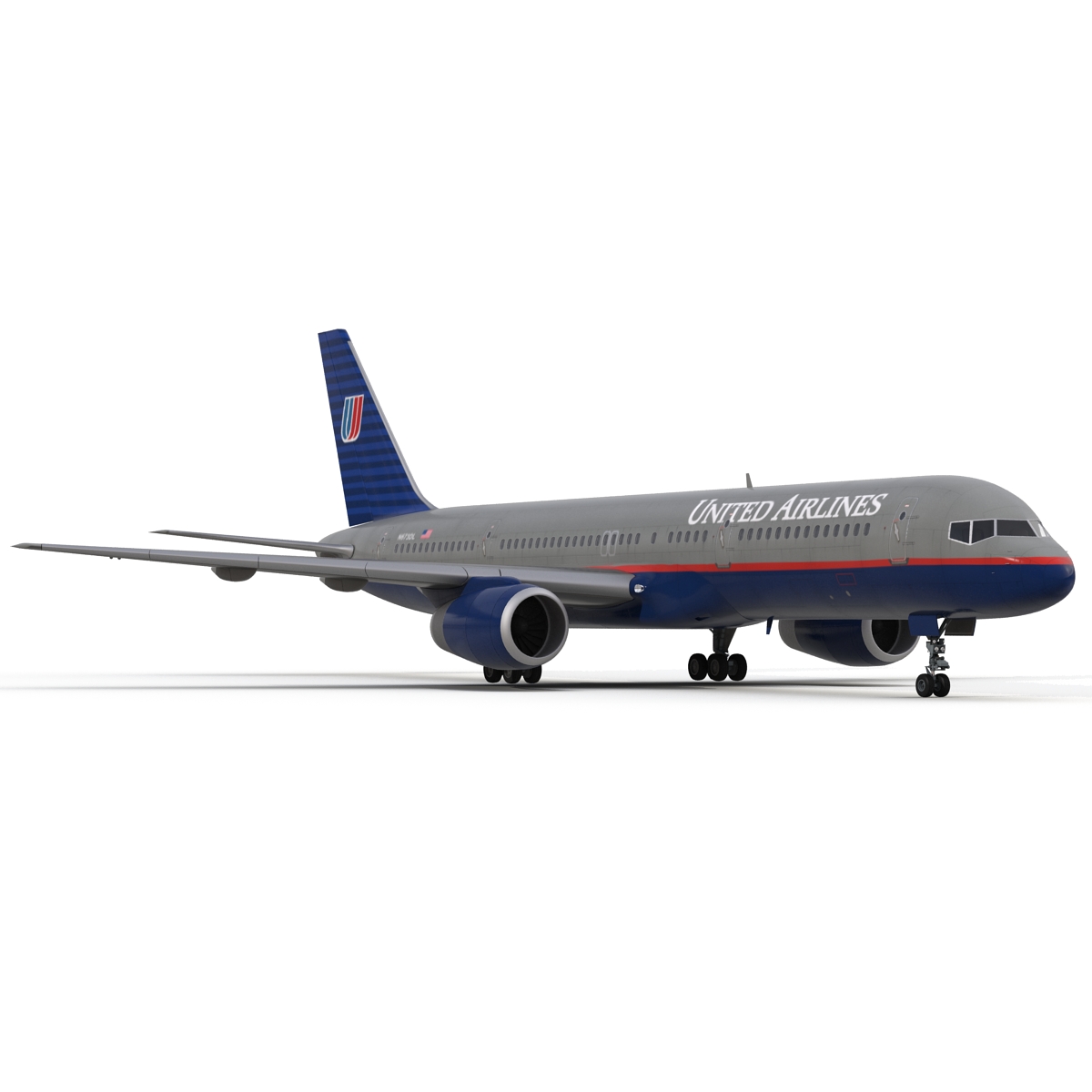 3D model Boeing 757 200 United Airlines