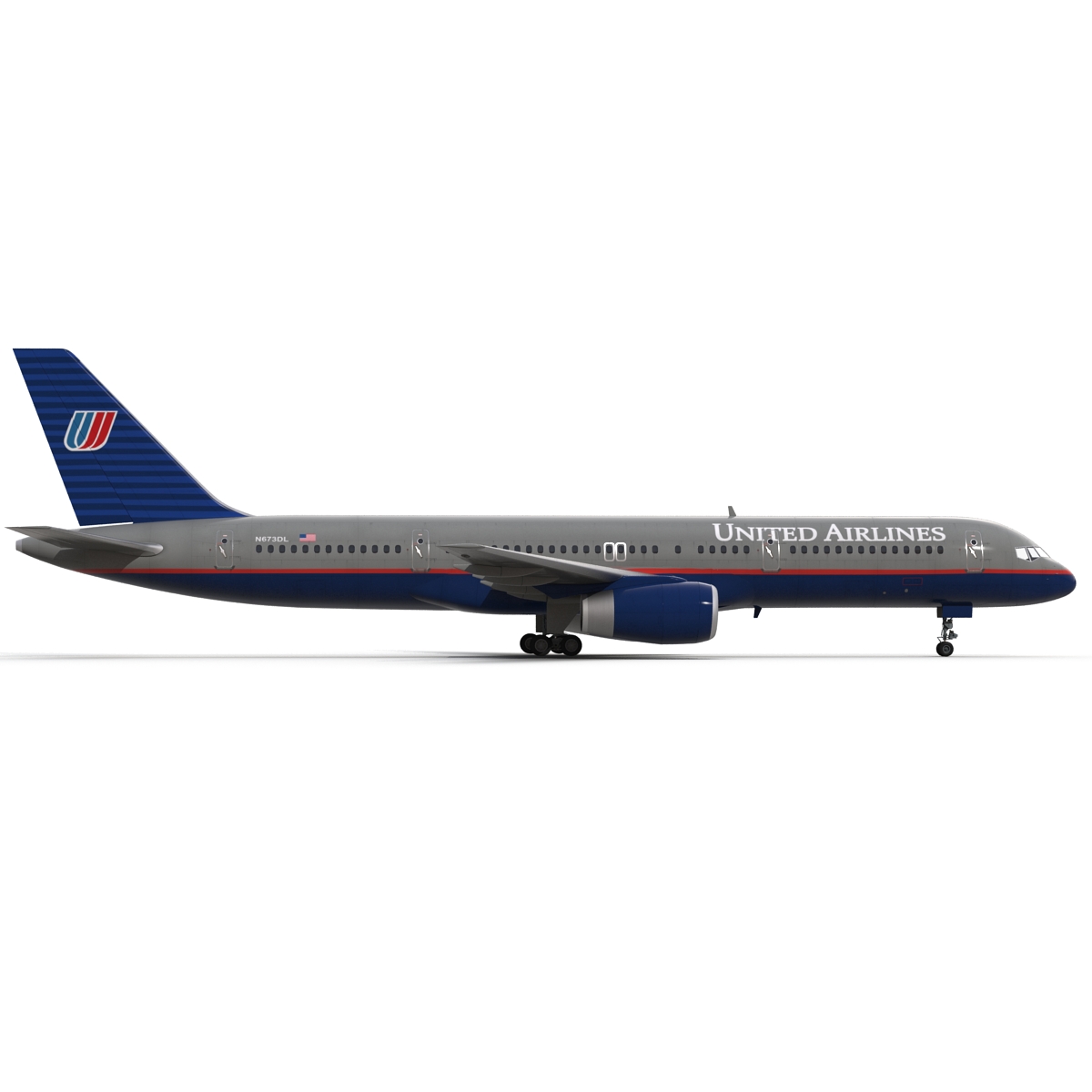 3D model Boeing 757 200 United Airlines