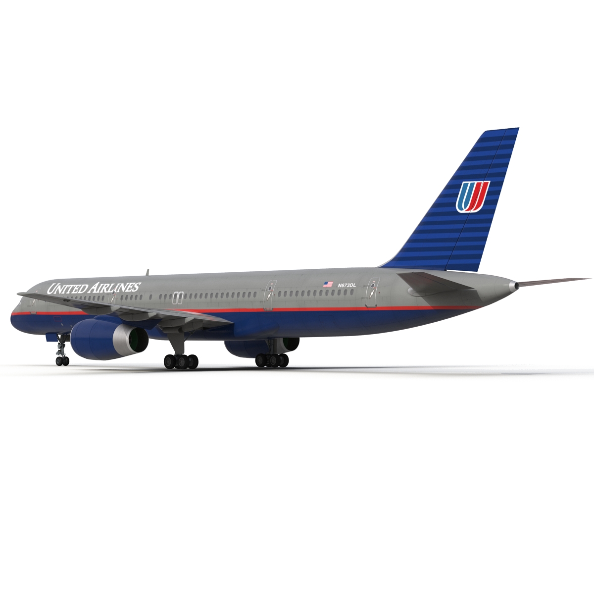 3D model Boeing 757 200 United Airlines