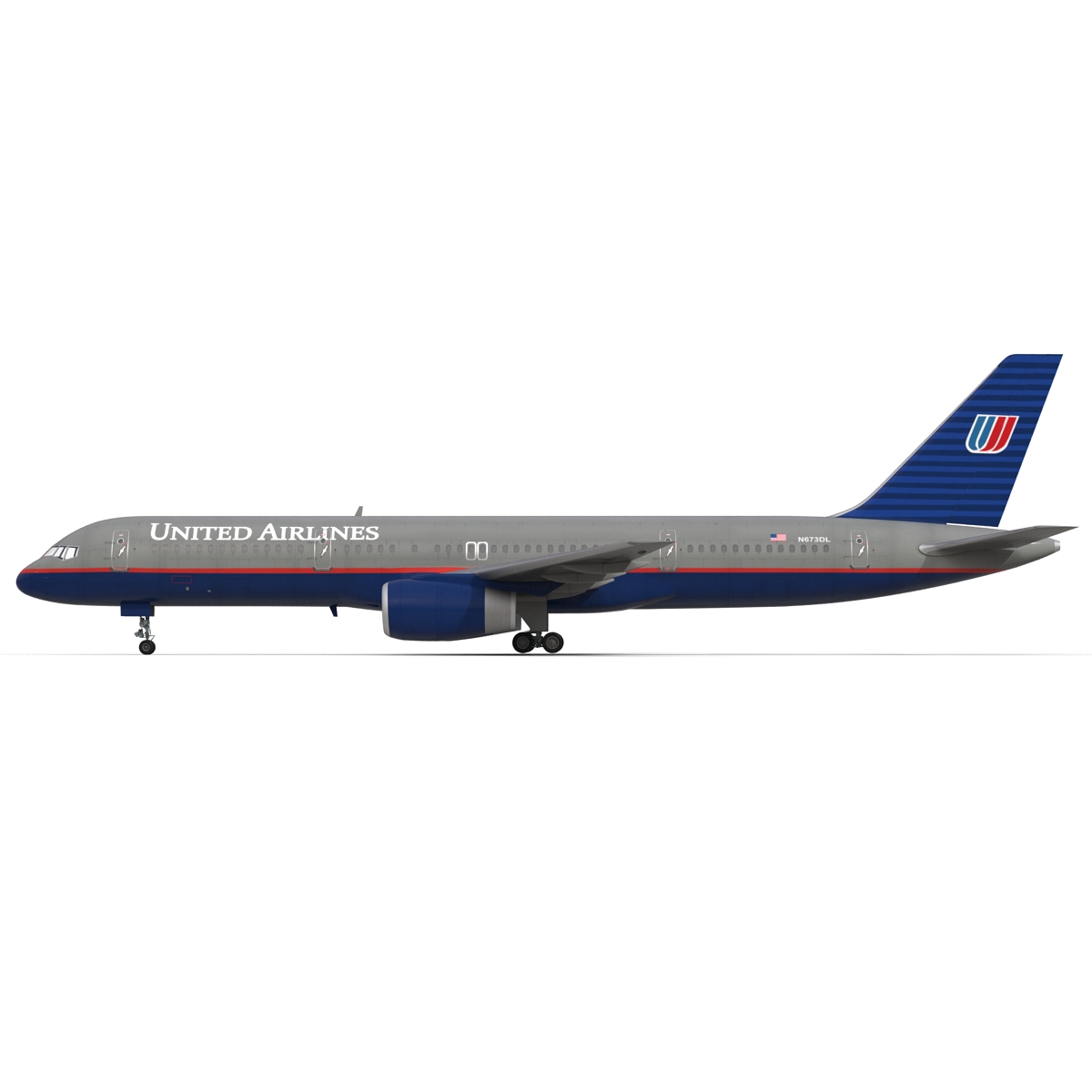 3D model Boeing 757 200 United Airlines