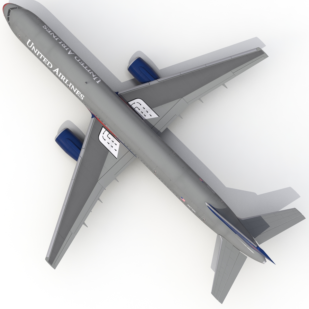 3D model Boeing 757 200 United Airlines