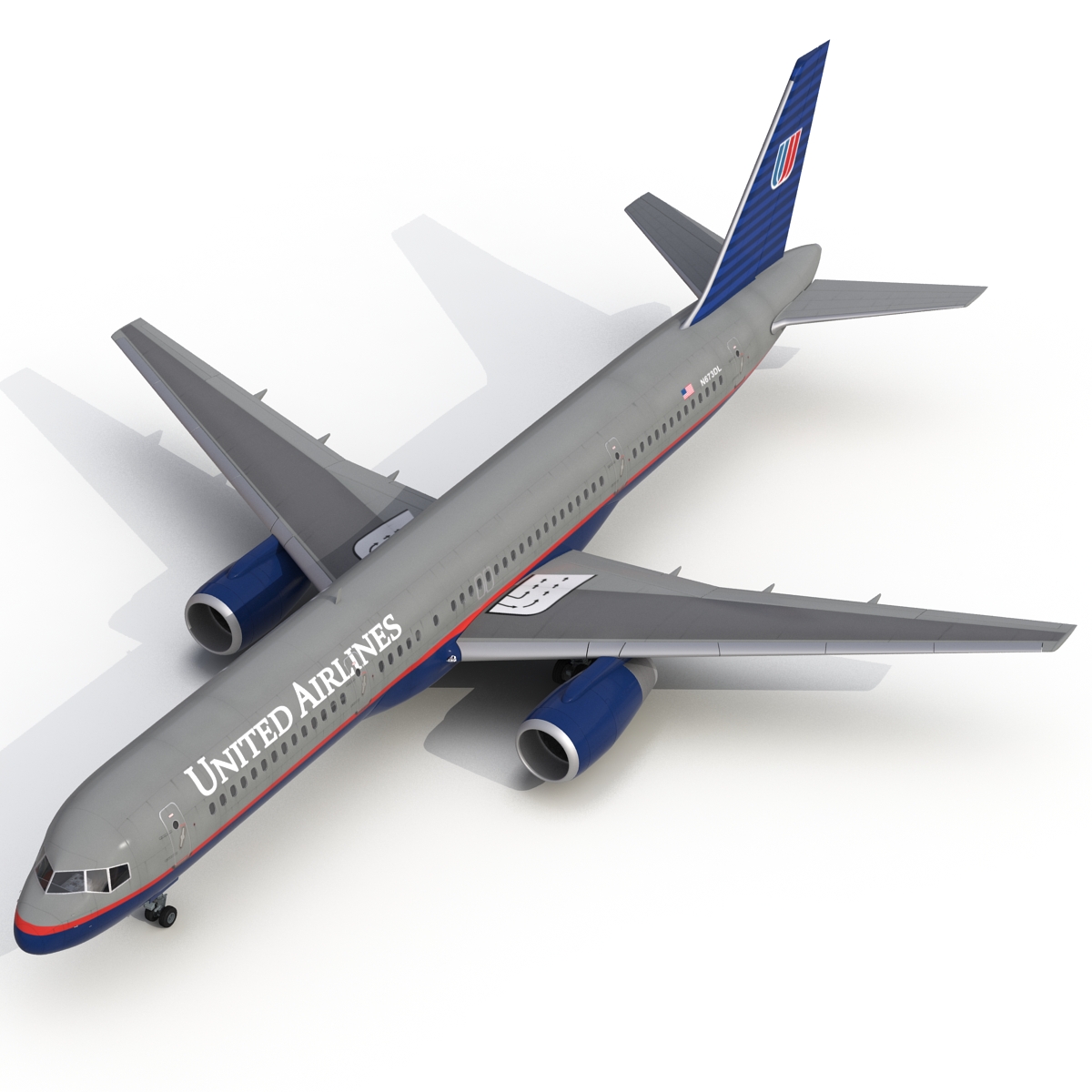 3D model Boeing 757 200 United Airlines