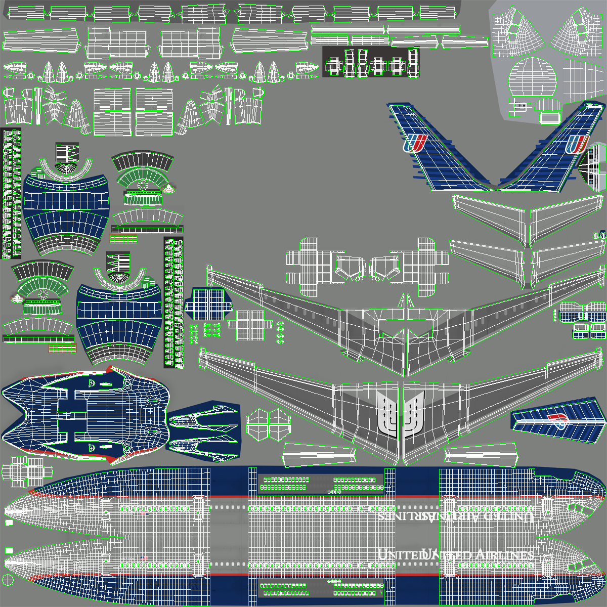 3D model Boeing 757 200 United Airlines