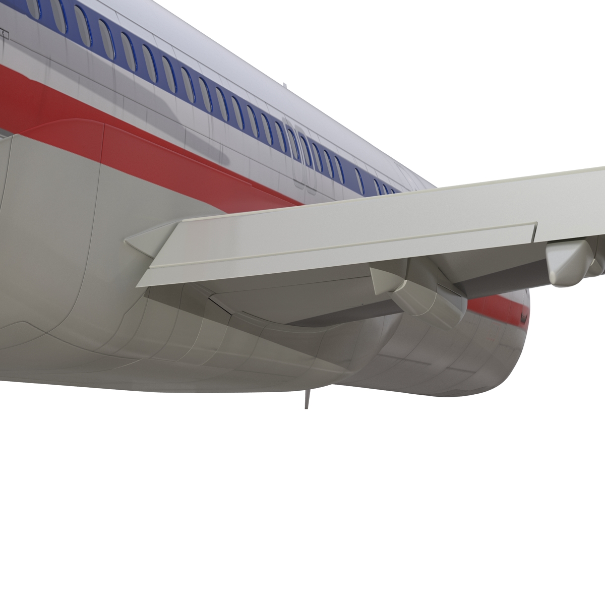 Boeing 757 200 American Airlines Rigged 3D model