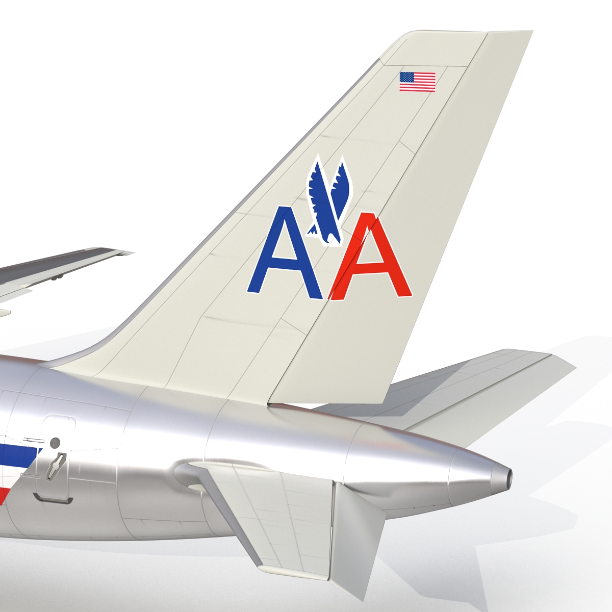 Boeing 757 200 American Airlines Rigged 3D model