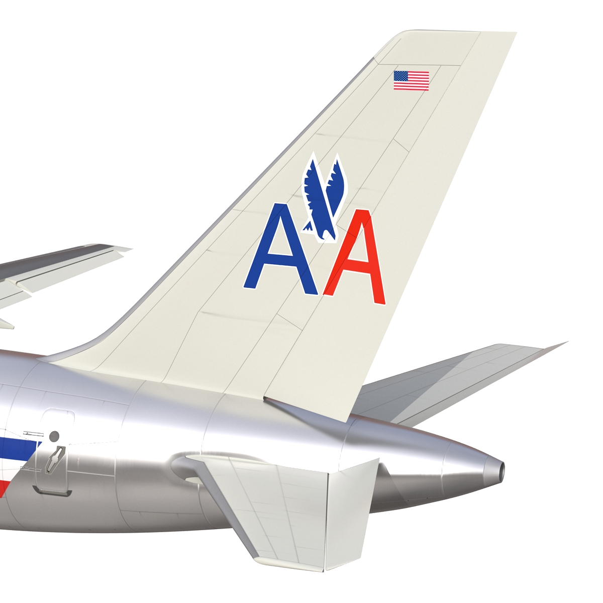 Boeing 757 200 American Airlines Rigged 3D model