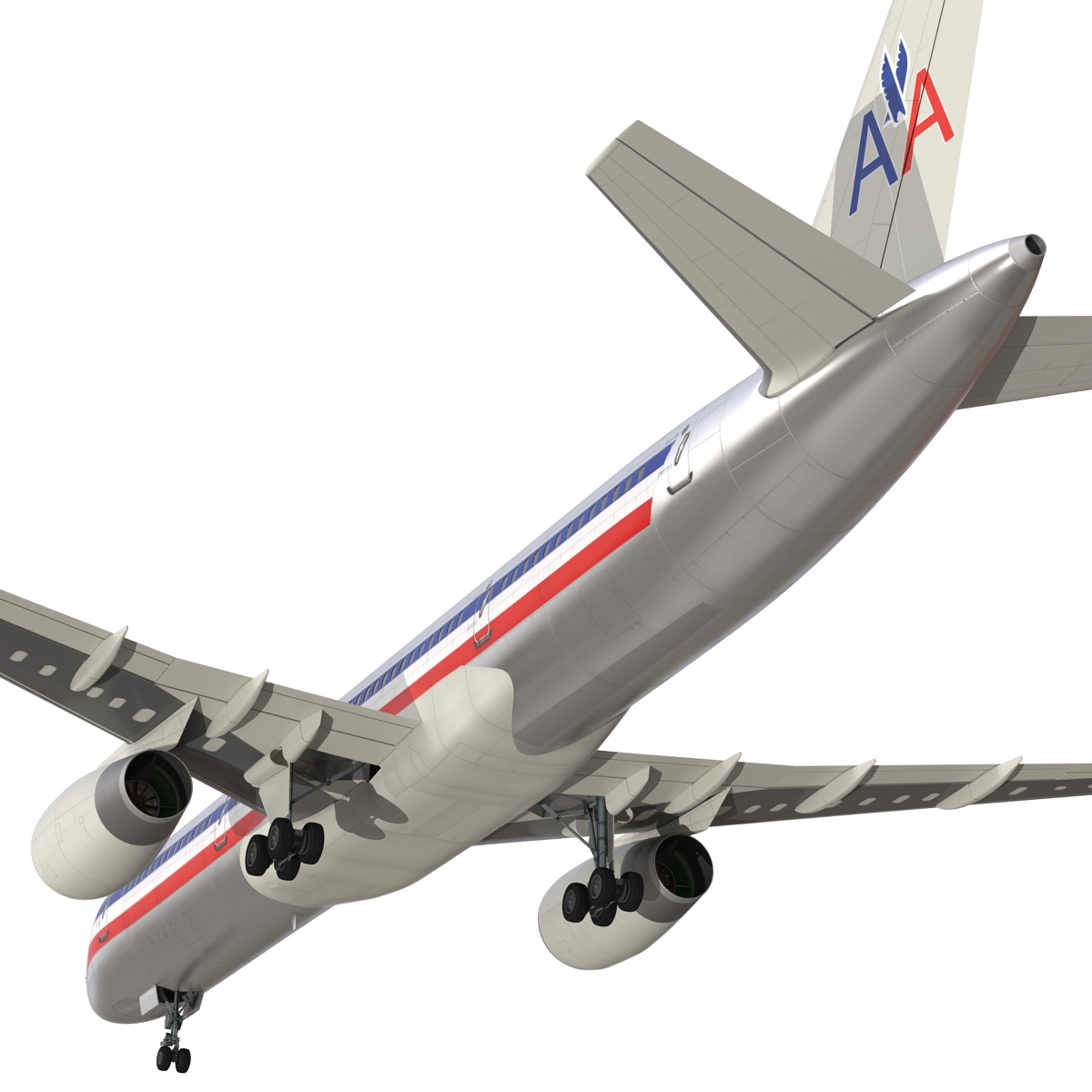 Boeing 757 200 American Airlines Rigged 3D model