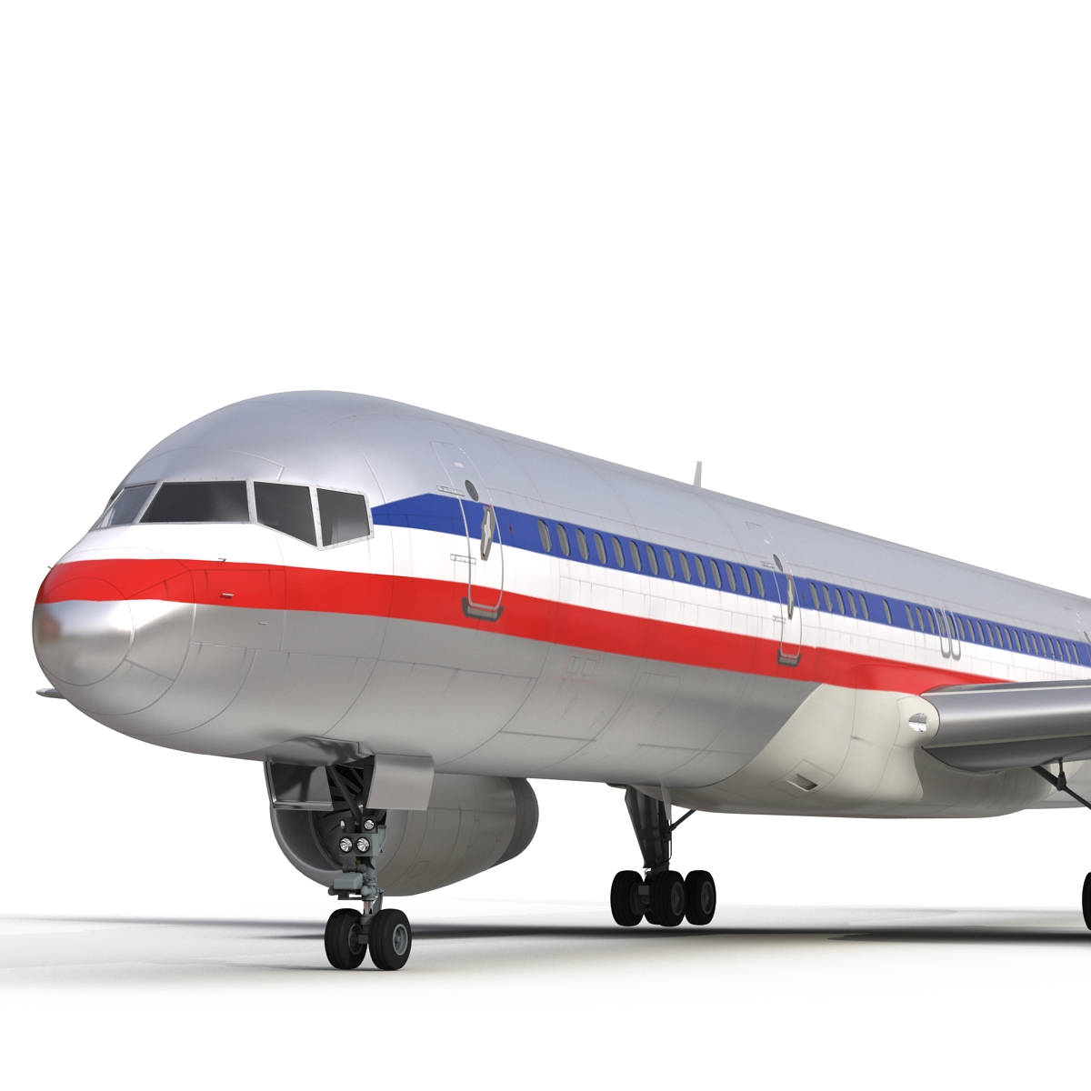 Boeing 757 200 American Airlines Rigged 3D model