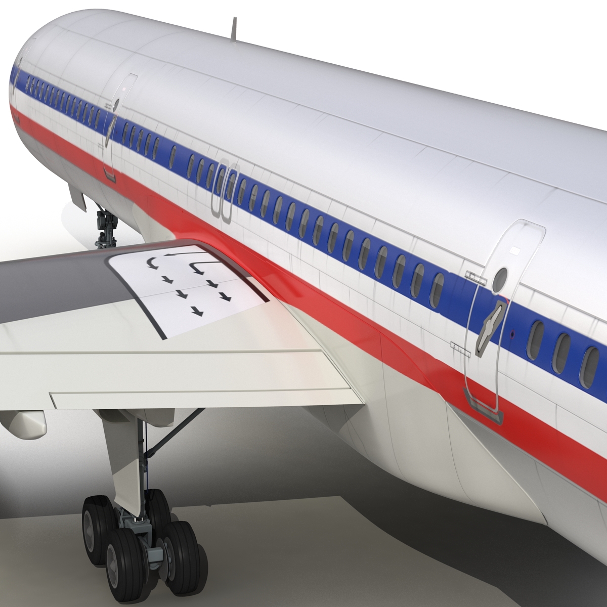 Boeing 757 200 American Airlines Rigged 3D model