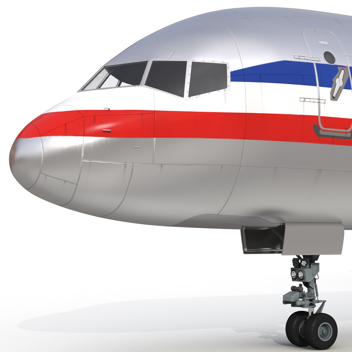 Boeing 757 200 American Airlines Rigged 3D model