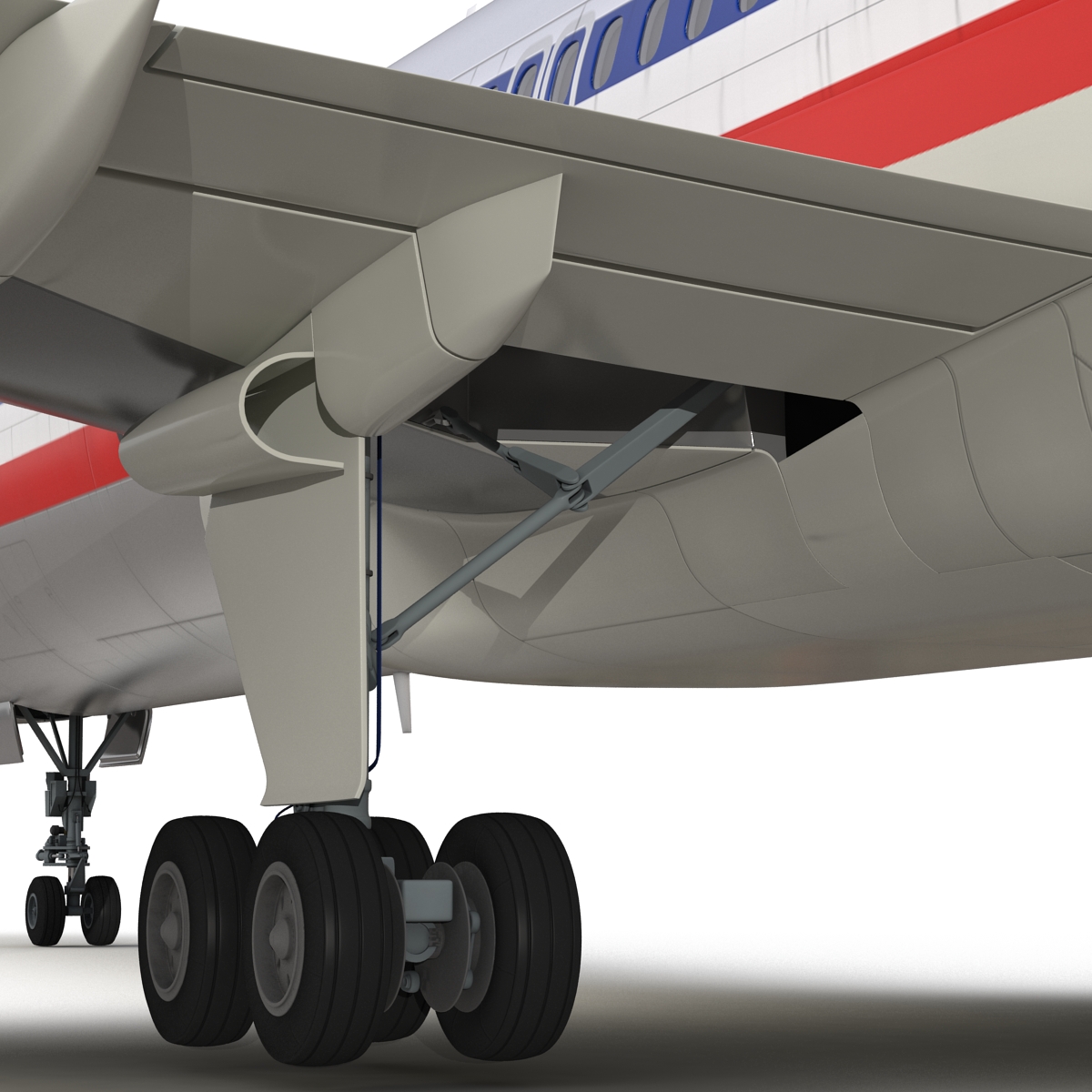 Boeing 757 200 American Airlines Rigged 3D model